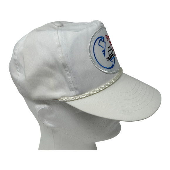 Vintage North Pacific Springs b.c. Canada No Problem Rope Cap Hat Snapback White - Picture 7 of 13